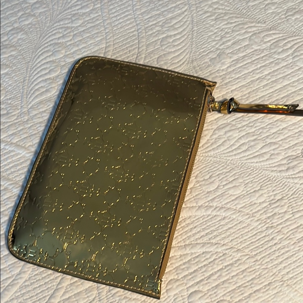 Gold Embossed Wristlet